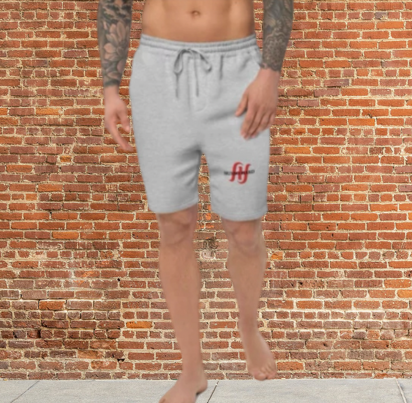 Men Husso Hard red H fleece shorts