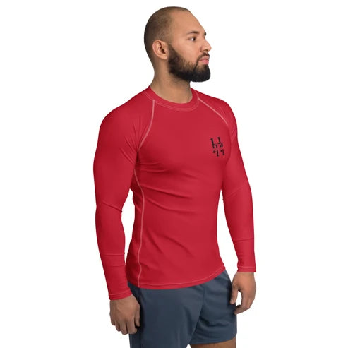 Men’s Black HH Emblem Long-Sleeve Rash Guard (XS–3XL)