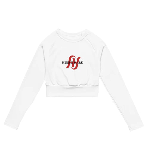 Long sleeve athletic crop top | Comfortable Workout & streetwear | supportive stylist fit(XS-6X) | Husso Hard Performance wear