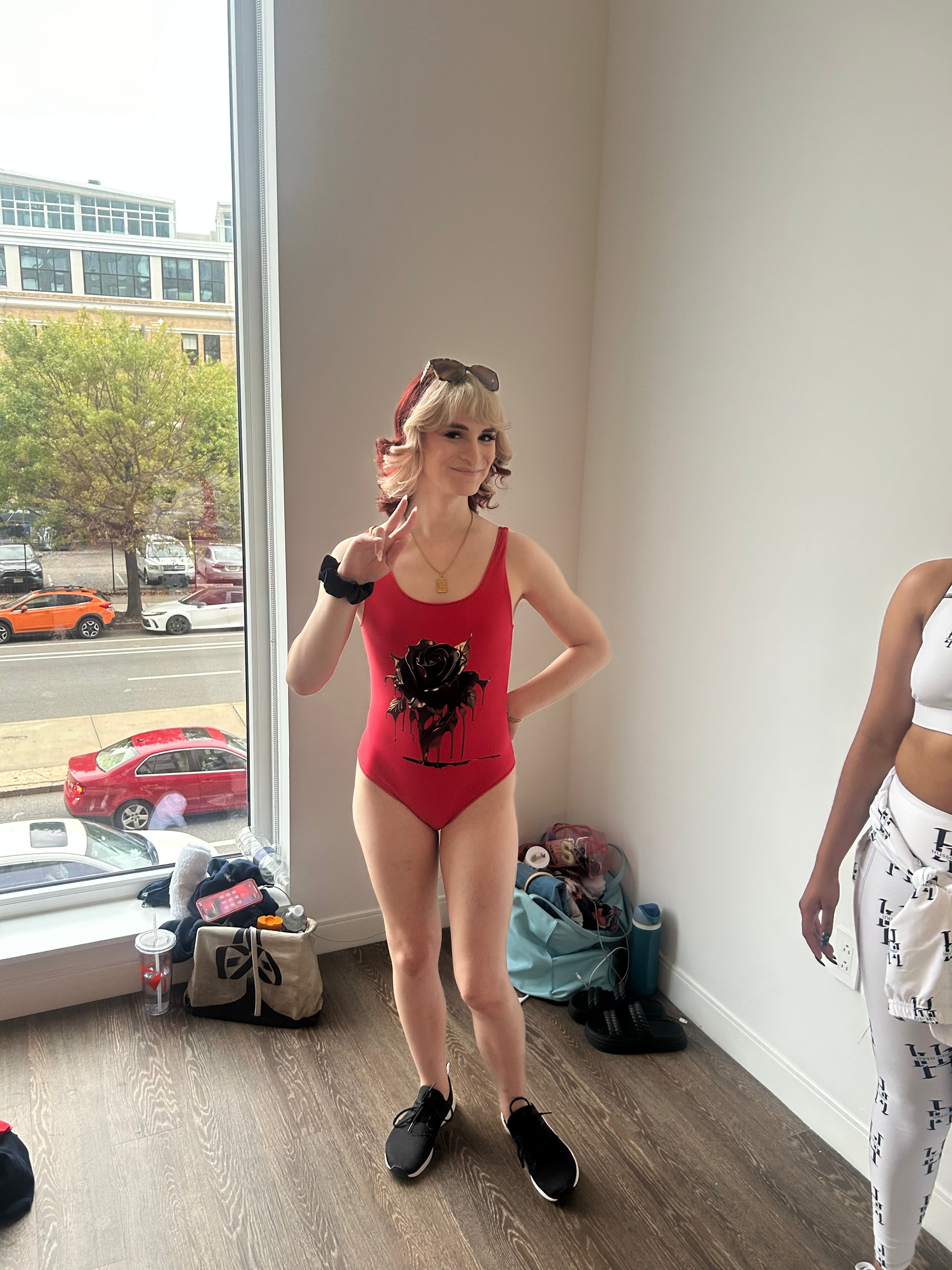 Women Husso Hard Melting Rose One-Piece Swimsuit