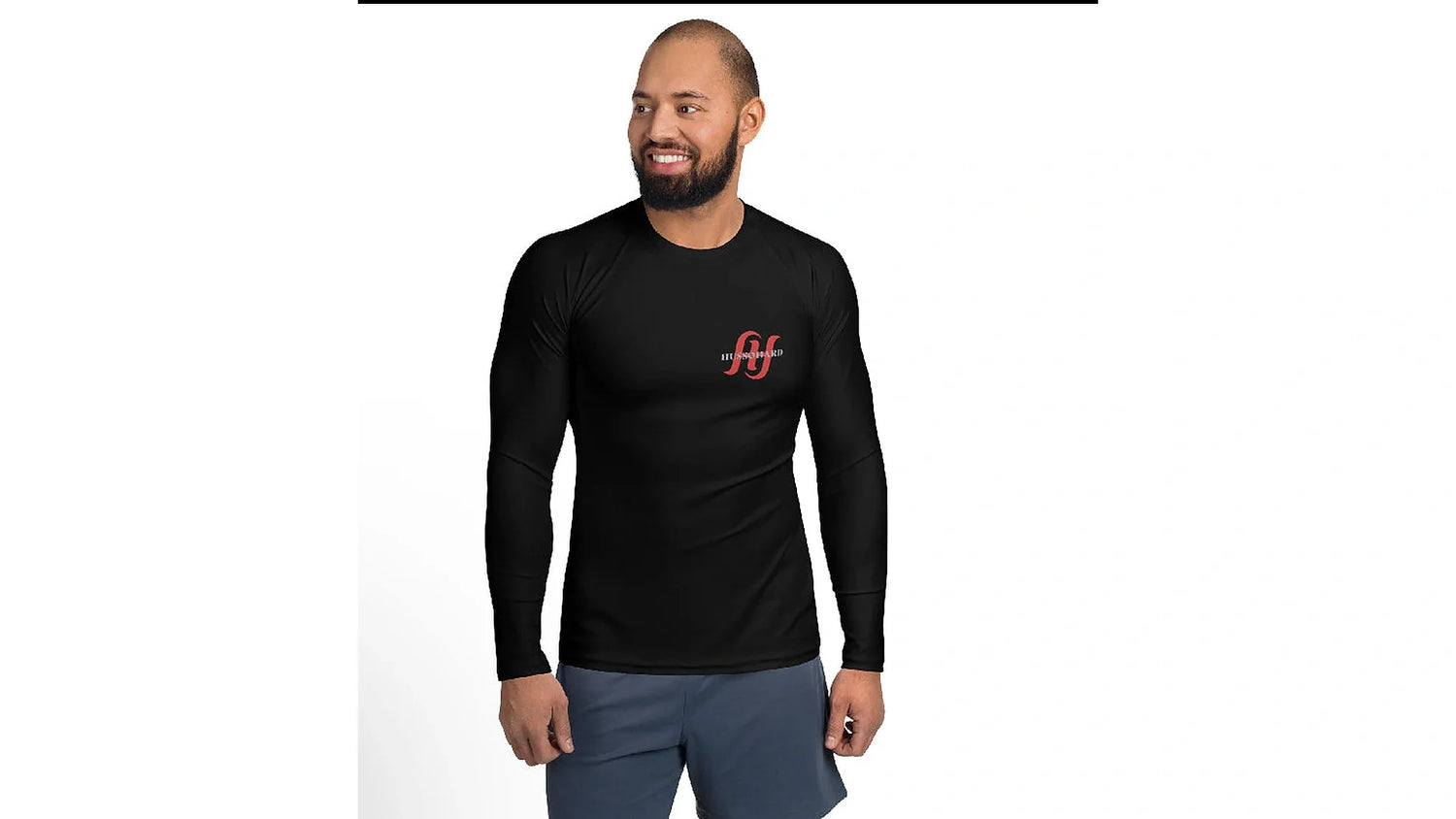 Husso Hard black men’s spandex top for athletic streetwear and training 