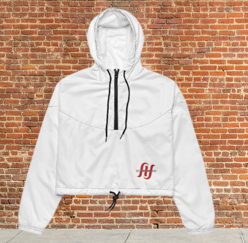 Women's Crop Windbreaker Jacket | Windproof & Stylish zip up | Lightweight Activewear | Gym to Street Style(XS-2X) Husso Hard