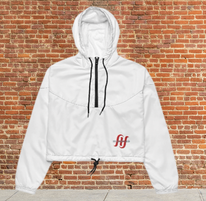 Women's Crop Windbreaker Jacket | Windproof & Stylish zip up | Lightweight Activewear | Gym to Street Style(XS-2X) Husso Hard