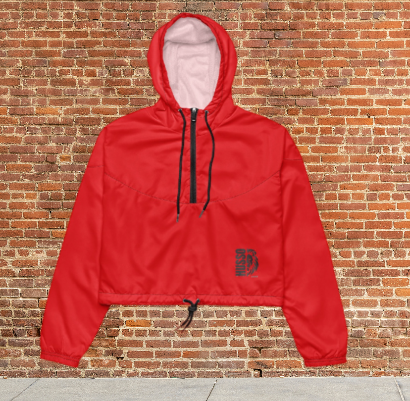 Women's Crop Windbreaker Jacket | Windproof & Stylish zip up | Lightweight Activewear | Gym to Street Style(XS-2X) Husso Hard