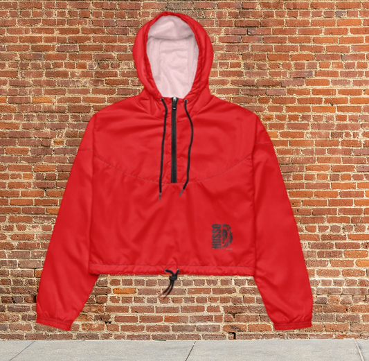 Women's Crop Windbreaker Jacket | Windproof & Stylish zip up | Lightweight Activewear | Gym to Street Style(XS-2X) Husso Hard