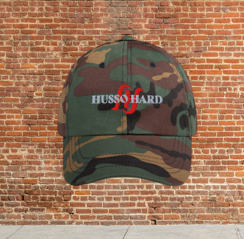 Husso Hard red H Dad hat