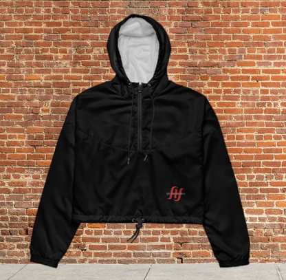 Women's Crop Windbreaker Jacket | Windproof & Stylish zip up | Lightweight Activewear | Gym to Street Style(XS-2X) Husso Hard