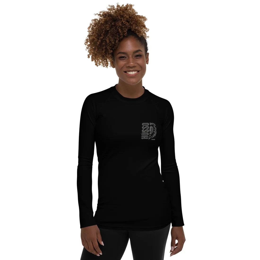 Women’s Surf Rash Guard – Husso Hard Lion Logo (XS–3XL)