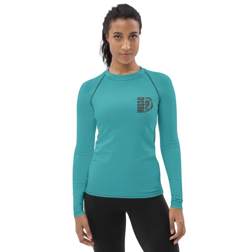 Women’s Surf Rash Guard – Husso Hard Lion Logo (XS–3XL)