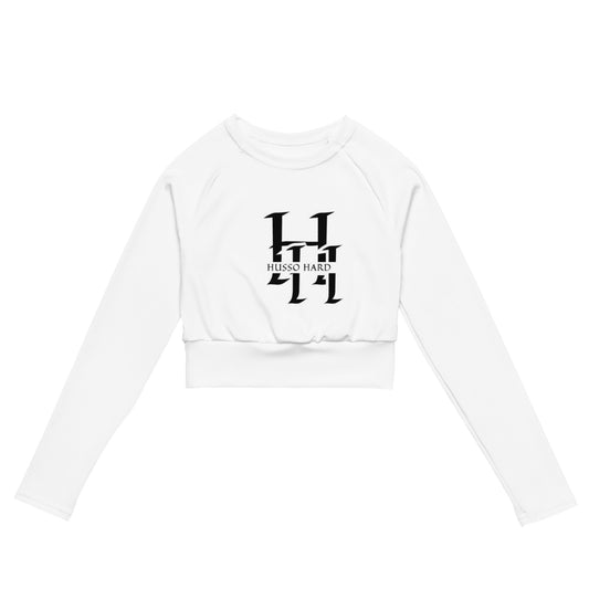 Long sleeve athletic crop top | Comfortable Workout & streetwear | supportive stylist fit(XS-6X) | Husso Hard Performance wear