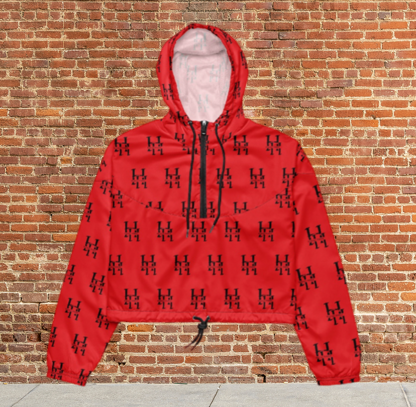 Women's Crop Windbreaker Jacket | Windproof & Stylish zip up | Lightweight Activewear | Gym to Street Style(XS-2X) Husso Hard