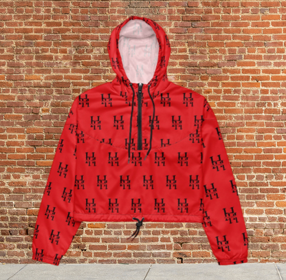 Women's Crop Windbreaker Jacket | Windproof & Stylish zip up | Lightweight Activewear | Gym to Street Style(XS-2X) Husso Hard