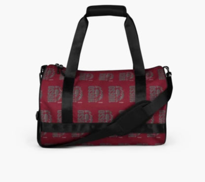 Blue Gym Bag with Gold Lion Print - 30 L