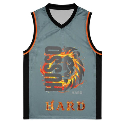 Husso Hard Fiery Lion Graphic Basketball Jersey  (Sizes 2XS to 6XL)