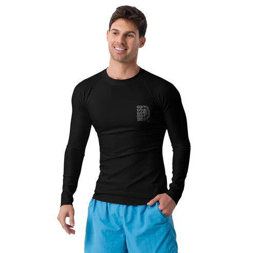 Men's Swim Shirt | Surf Rash Guard Long sleeve | Protect from sunburn, wind, sand, or other elements | Husso Hard