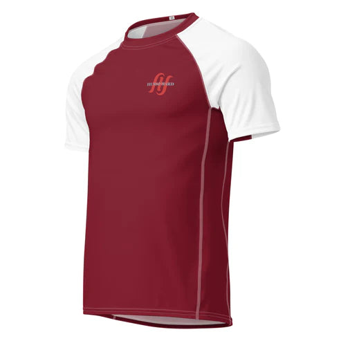 Compression Rash Guard Short Sleeve | Breathable Quick-Dry UV Protection | Train & Swim Ready(XS-6X) Husso Hard Performance wear