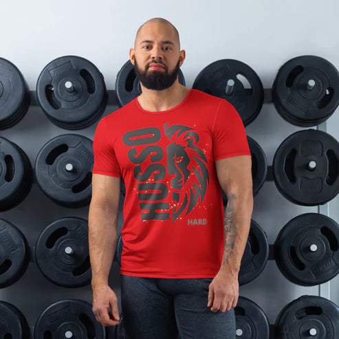 Men's Spandex Athletic Shirt | Sweat-Absorbent & Breathable Fit(XS-3X) Husso Hard