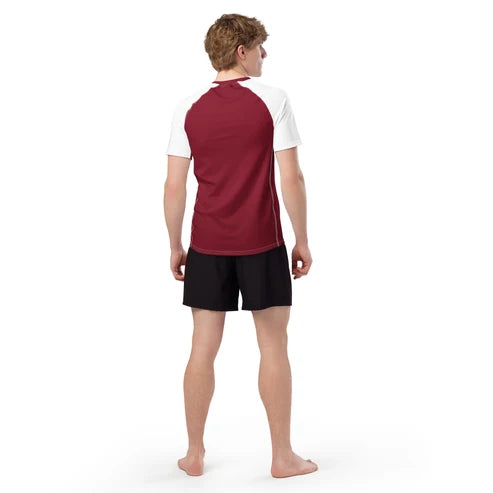 Men’s Red HH Short-Sleeve Compression Rash Guard (2XS–6XL)
