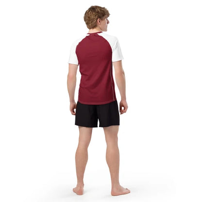 Men’s Red HH Short-Sleeve Compression Rash Guard (2XS–6XL)