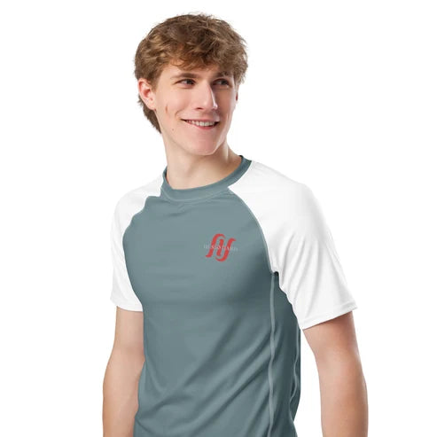 Men’s Red HH Short-Sleeve Compression Rash Guard (2XS–6XL)