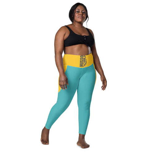 Women’s Half-Face Lion Pocket Leggings (2XS–6X)
