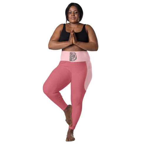 Women’s Half-Face Lion Pocket Leggings (2XS–6X)