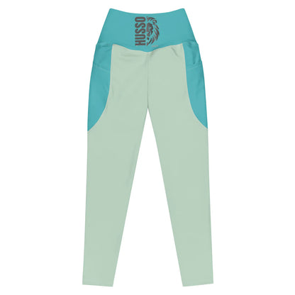 Women’s Half-Face Lion Pocket Leggings (2XS–6X)