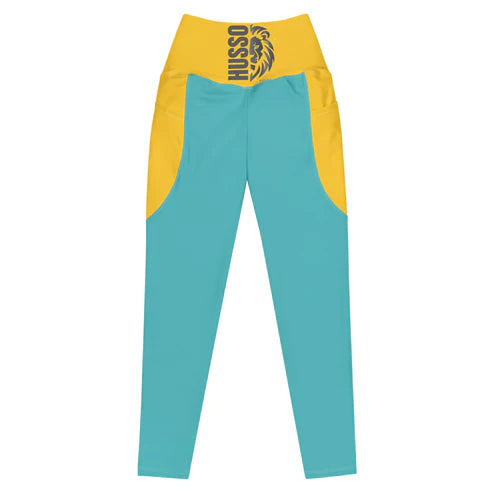 Women’s Half-Face Lion Pocket Leggings (2XS–6X)