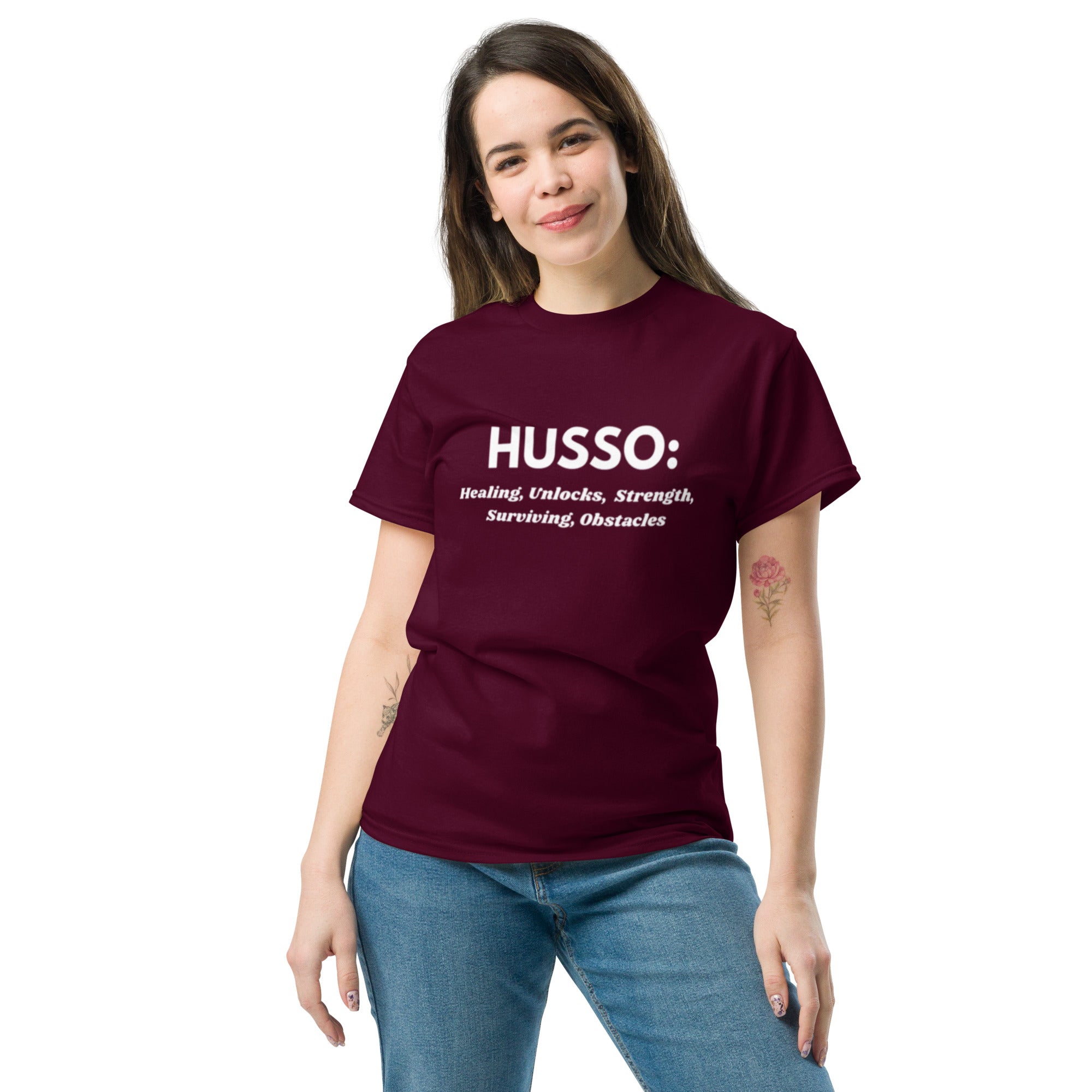Women's Classic Tee: 100% Cotton Short Sleeve Tee | Husso Hard