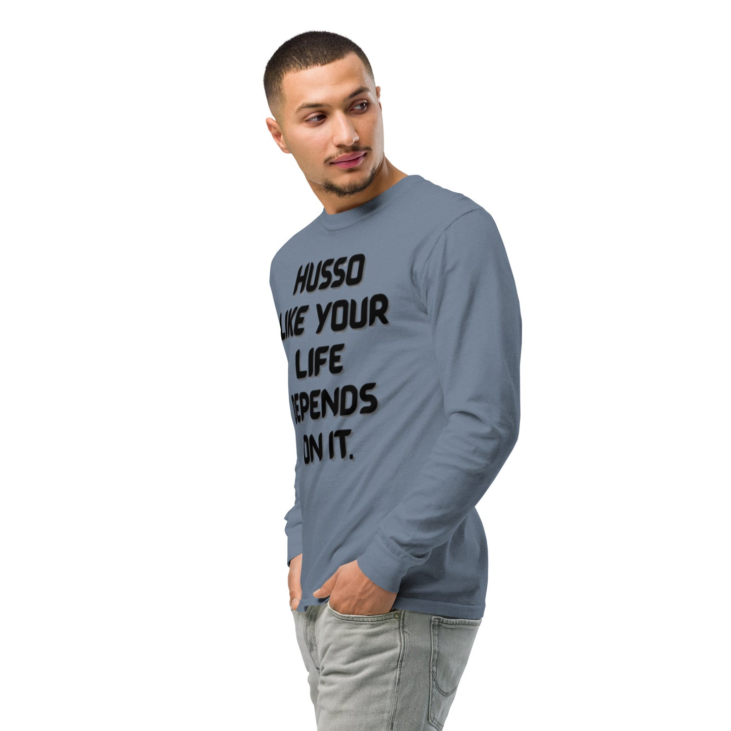 Men's Long-Sleeve Shirt | Garment-Dyed Shirt | Husso Hard