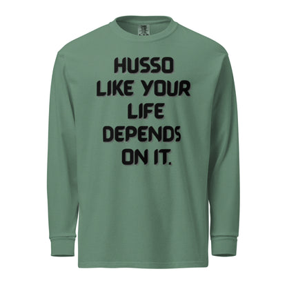 Men's Long-Sleeve Shirt | Garment-Dyed Shirt | Husso Hard