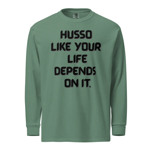 Men's Long-Sleeve Shirt | Garment-Dyed Shirt | Husso Hard