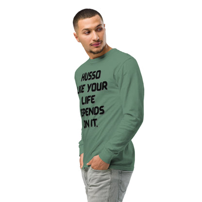 Men's Long-Sleeve Shirt | Garment-Dyed Shirt | Husso Hard