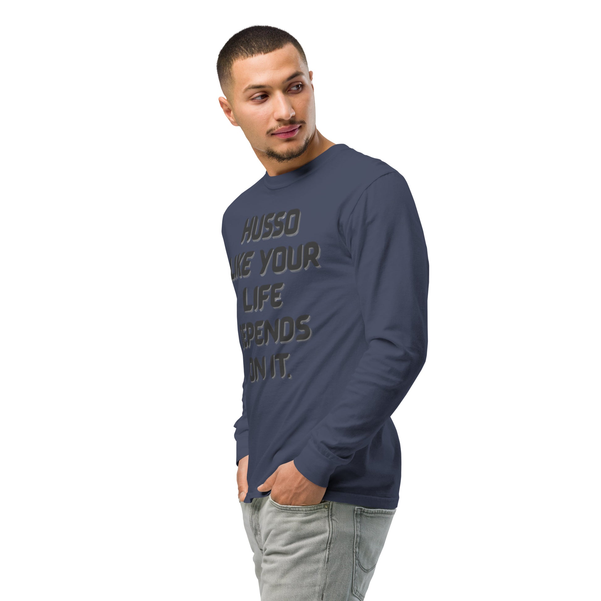 Men's Long-Sleeve Shirt | Garment-Dyed Shirt | Husso Hard