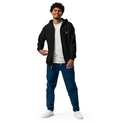 Men's Zip-up Hoodie: Melting Rose Zip Print | Husso Hard