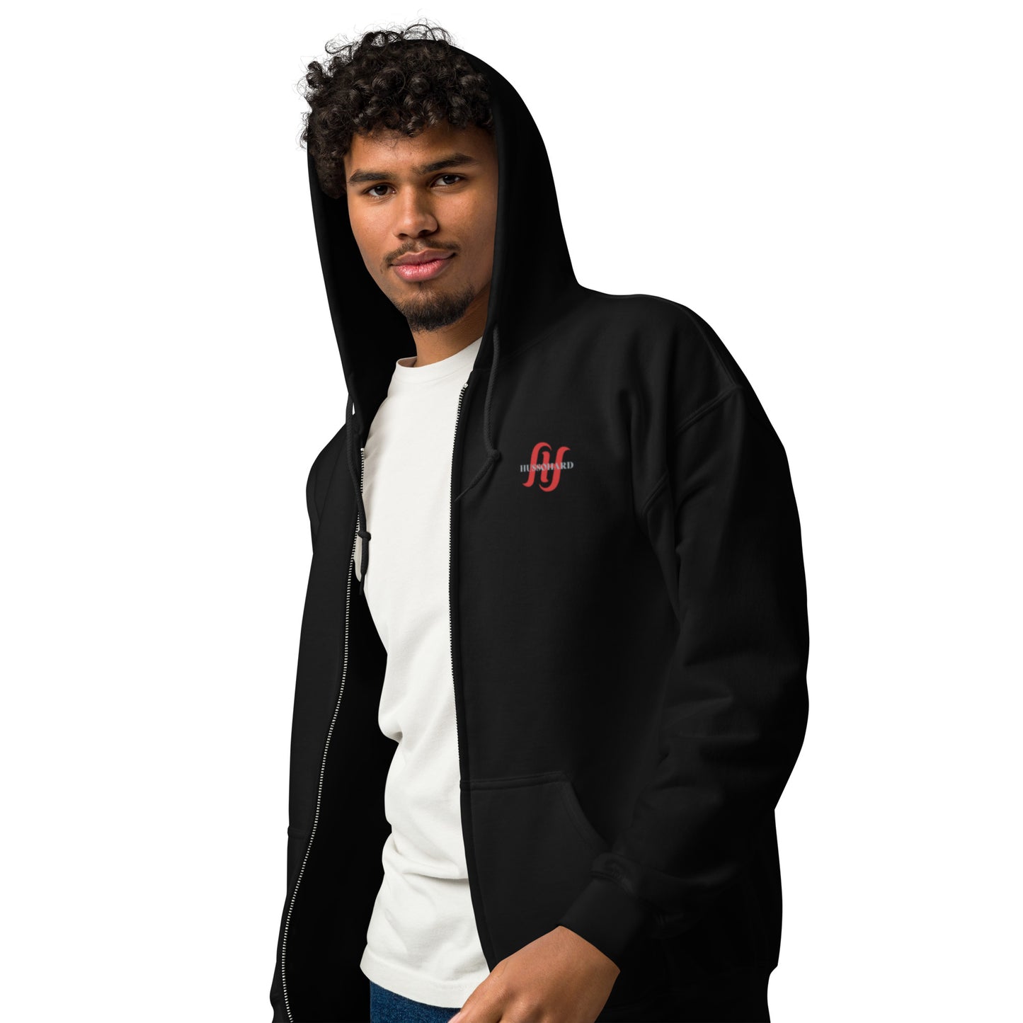 Men's Zip-up Hoodie: Melting Rose Zip Print | Husso Hard