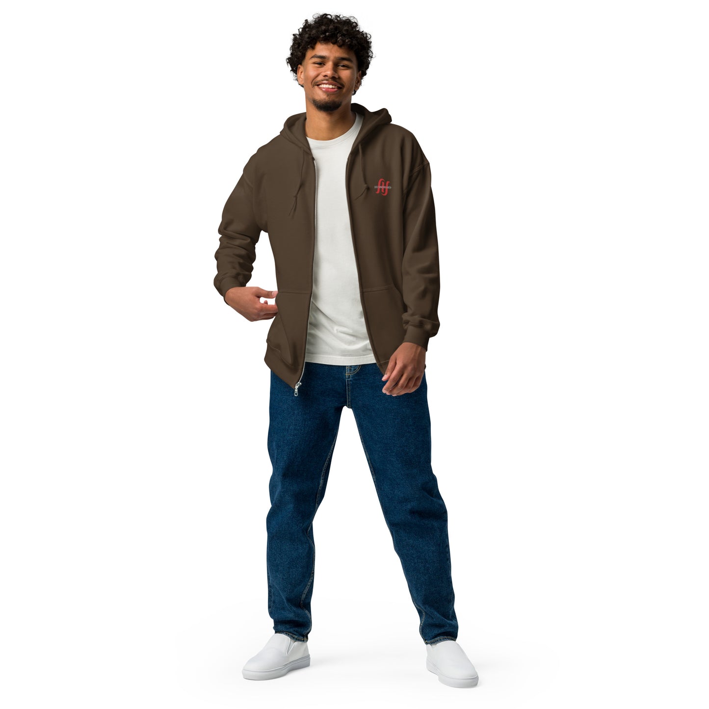 Men's Zip-up Hoodie: Melting Rose Zip Print | Husso Hard
