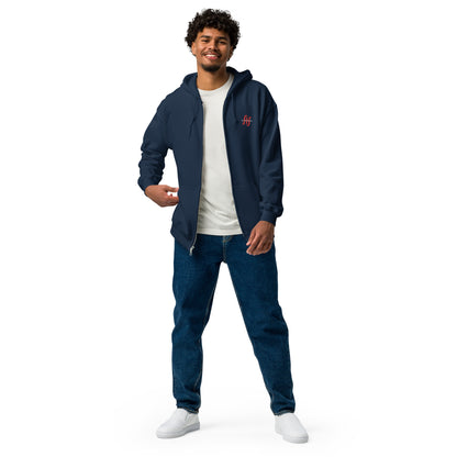 Men's Zip-up Hoodie: Melting Rose Zip Print | Husso Hard