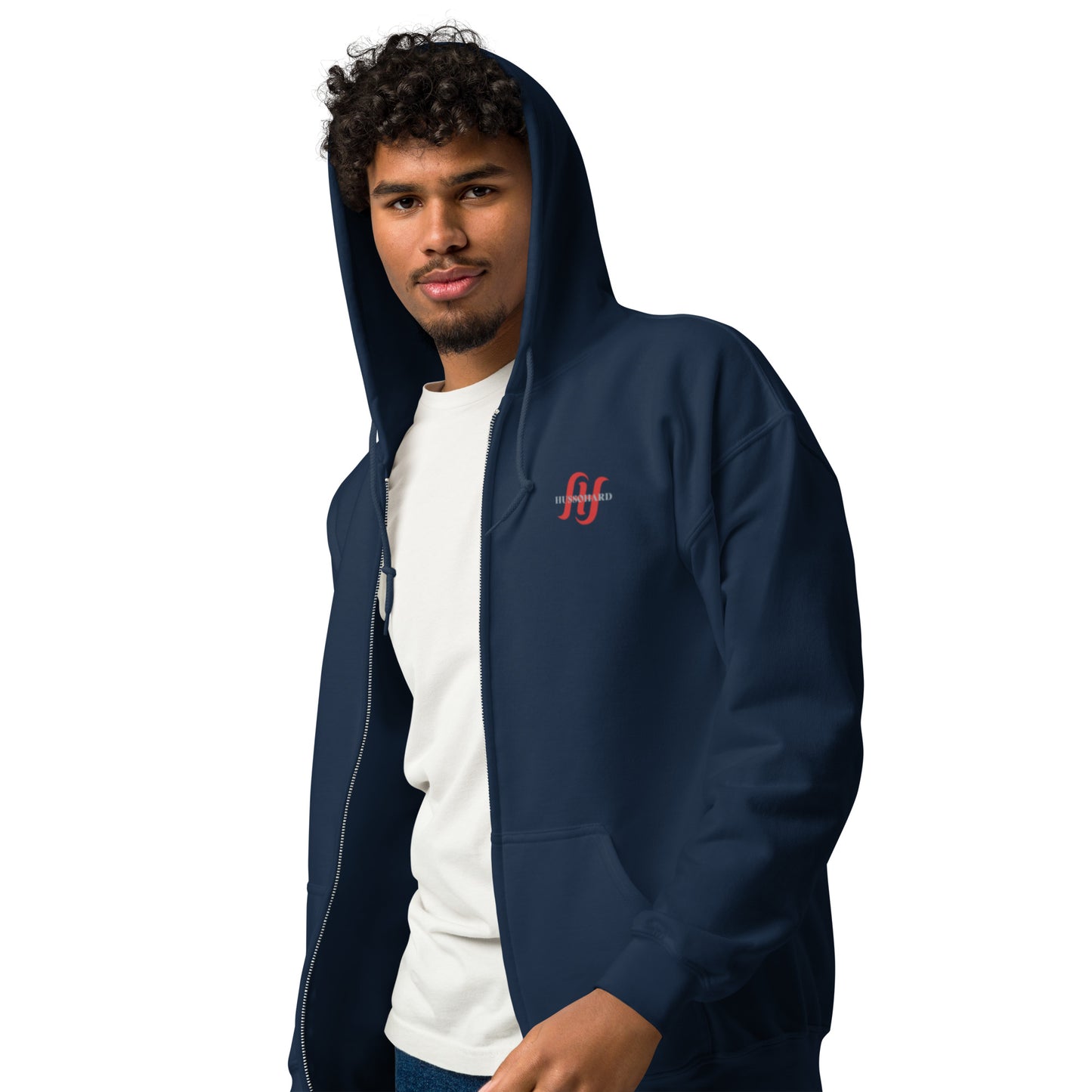 Men's Zip-up Hoodie: Melting Rose Zip Print | Husso Hard