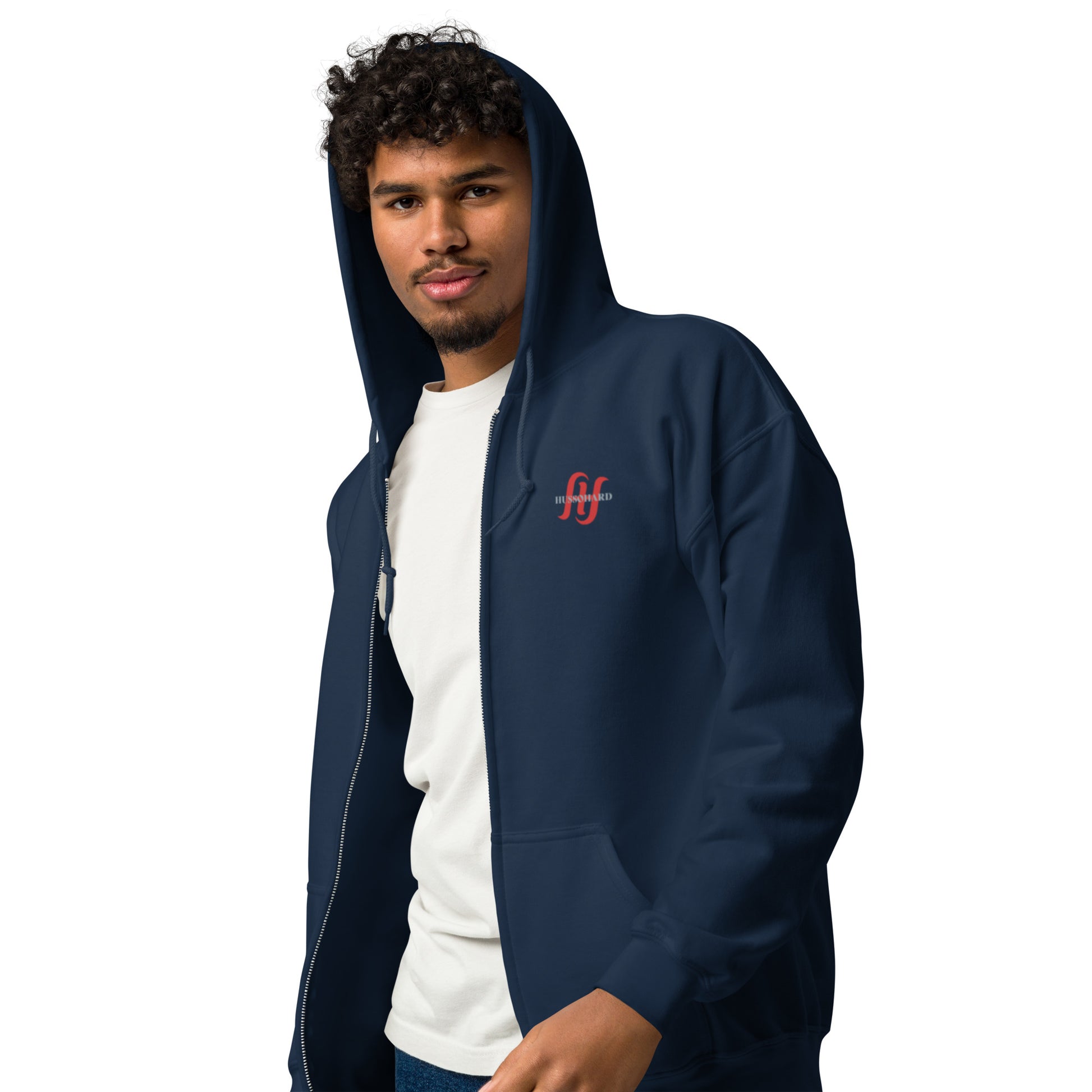 Men's Zip-up Hoodie: Melting Rose Zip Print | Husso Hard
