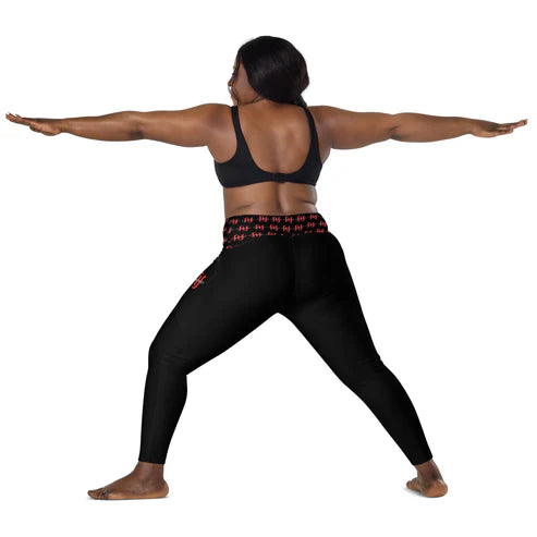 Women’s Red HH Waistband Leggings with Pockets (2XS–6XL)