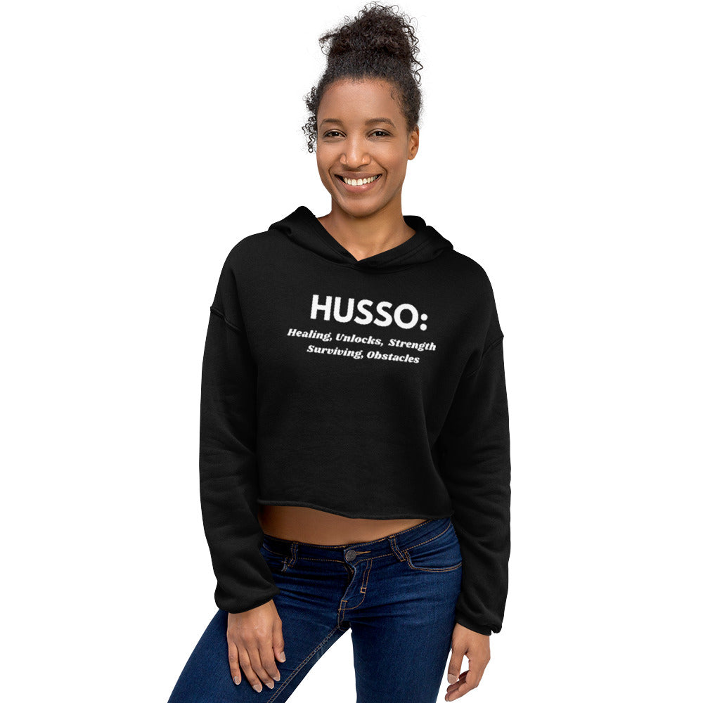 Women's Crop Hoodie: Statement Hoodie | Husso Hard