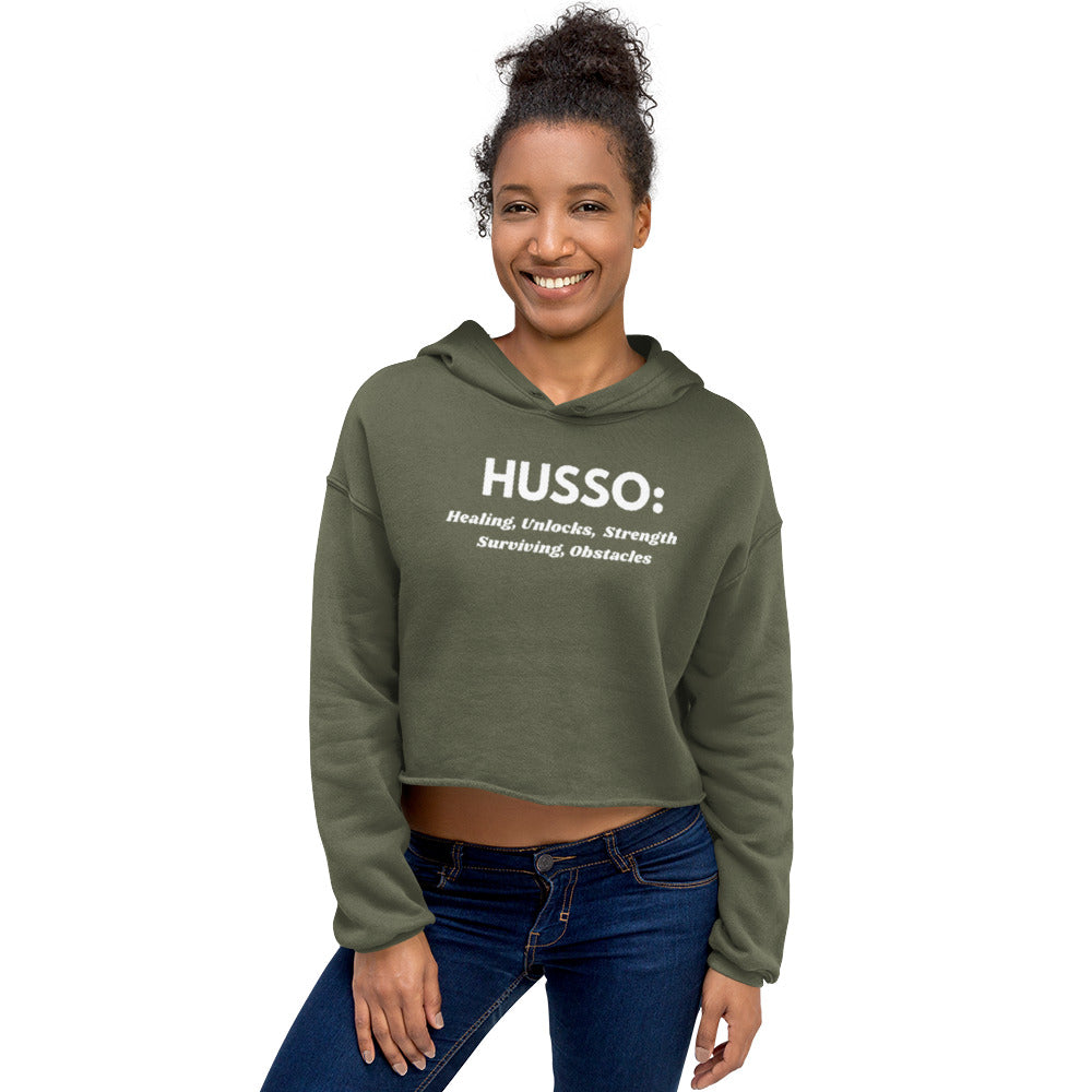 Women's Crop Hoodie: Statement Hoodie | Husso Hard