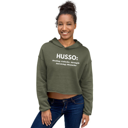 Women's Crop Hoodie: Statement Hoodie | Husso Hard