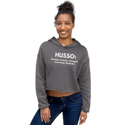 Women's Crop Hoodie: Statement Hoodie | Husso Hard