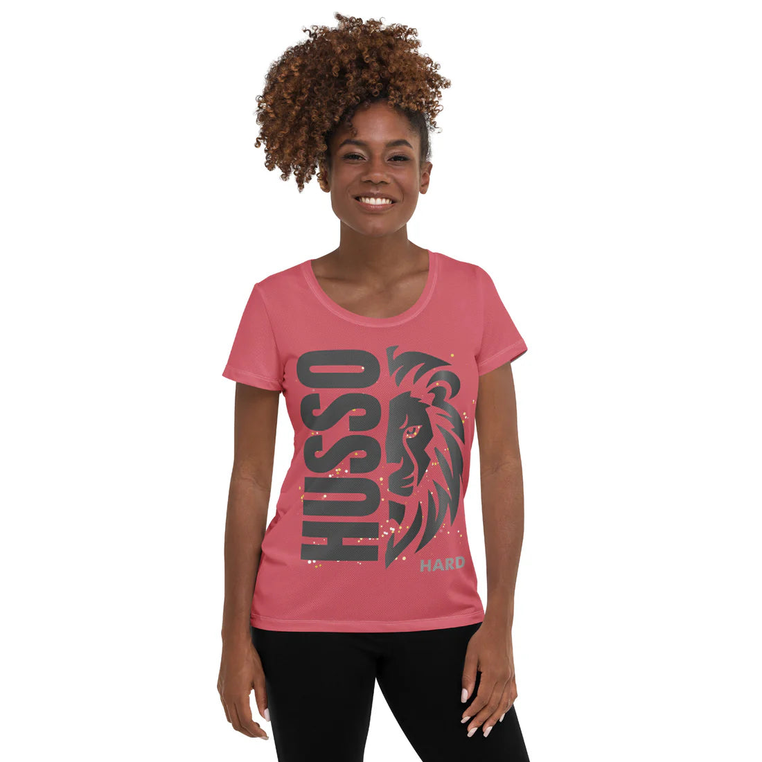 Women’s Lion Graphic Spandex Athletic Shirt (XS–3XL)