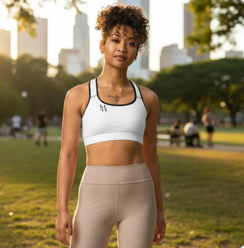 Women’s Minimal Logo Padded Sports Bra (XS–2XL)