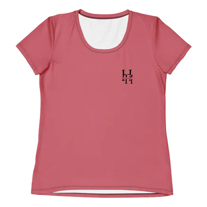 Women's Pink Spandex Athletic Shirt with Husso Hard logo
