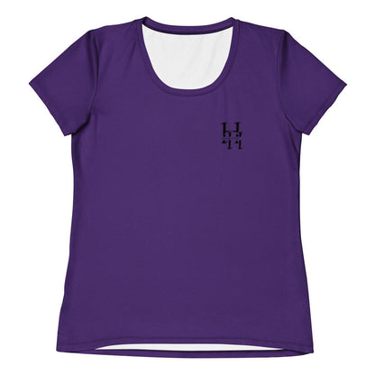 Women's Purple Spandex Athletic Shirt with Husso Hard logo