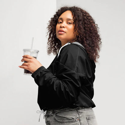 Women’s Minimalist Logo Cropped Windbreaker (XS–2XL)